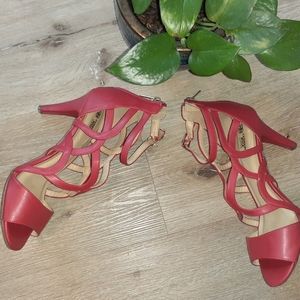Red Kitten Heels